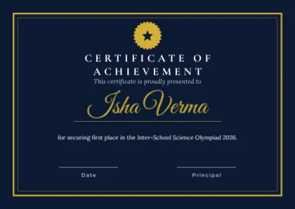 Achievement Certificate template