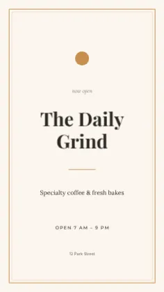 Café Opening template