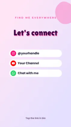 Creator Social Links Story template preview