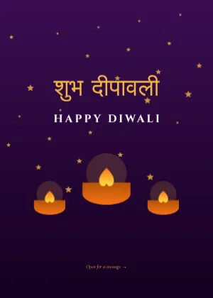 Diwali Greeting Card (2 pages) template preview