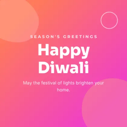 Diwali Greetings template