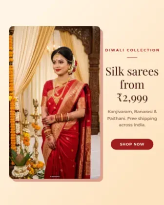 Diwali Silk Saree Sale template preview