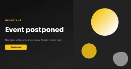 Event Cancelled Notice template
