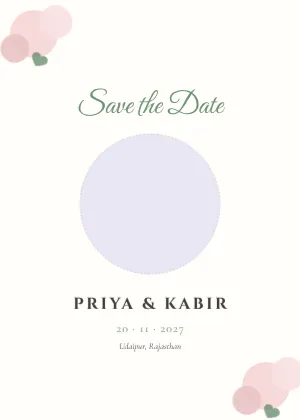 Floral Save the Date (2 pages) template