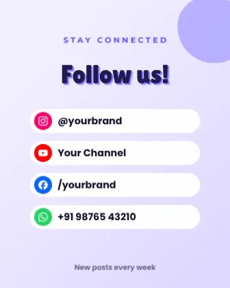 Follow Us On Social Media template preview