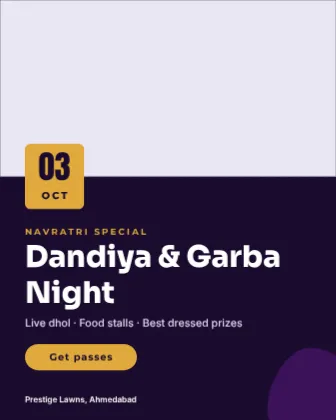 Garba Night Invite template