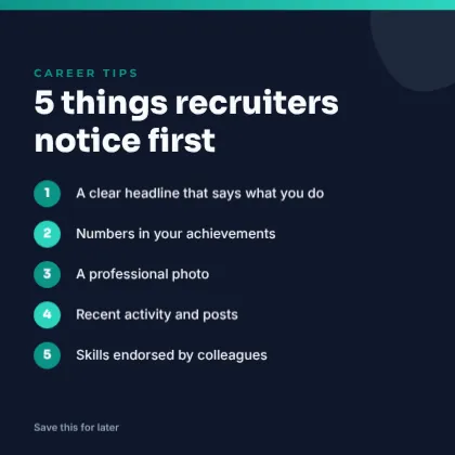 LinkedIn Career Tips template