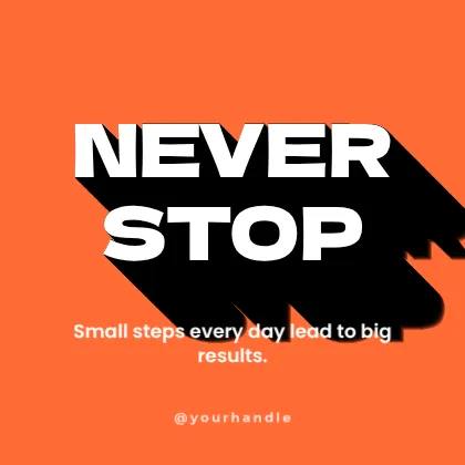 Long Shadow Motivation Quote template preview