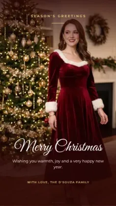 Merry Christmas Wishes template preview