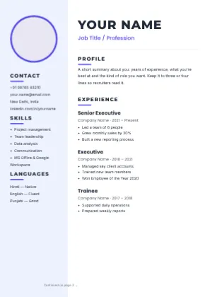 Modern Resume (2 pages) template