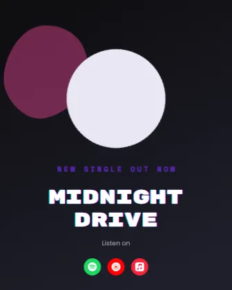 Music Release Glitch Post template preview