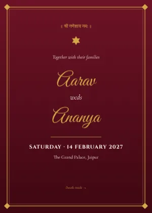 Royal Wedding Invitation (3 pages) template preview