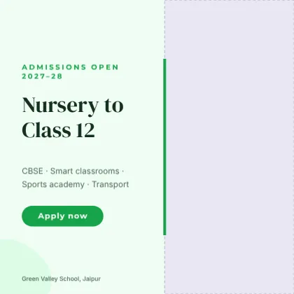 School Admission Open template