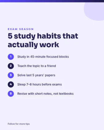 Study Tips Checklist template