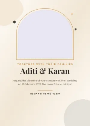 Wedding Invitation Arch template