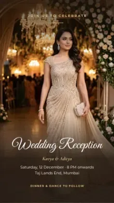 Wedding Reception Invitation template