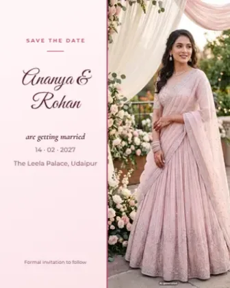 Wedding Save the Date Mandap template