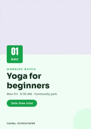 Yoga Class Flyer template