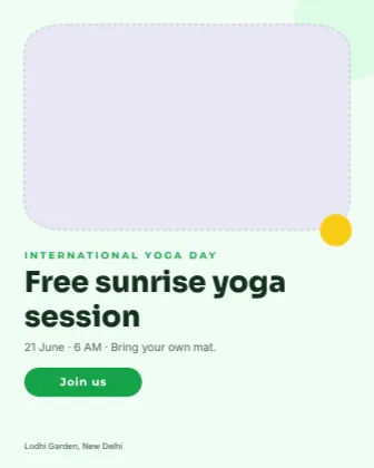 Yoga Day Wellness template